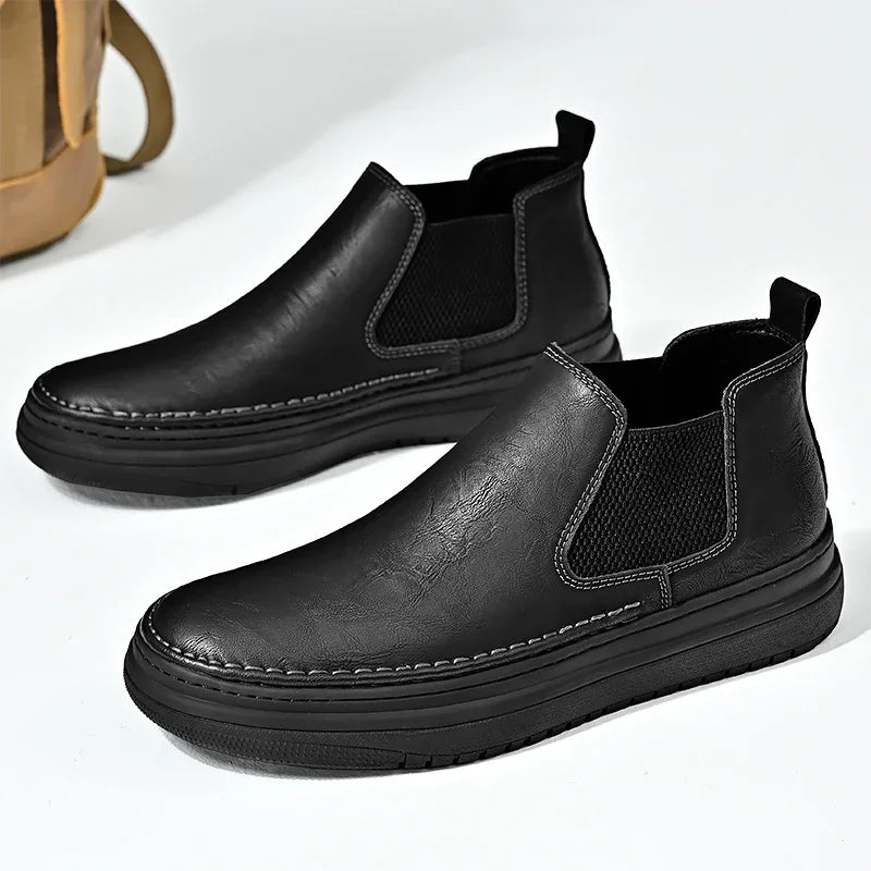 High Boots Men Working Shoes Men's Safety Shoe Mens Ankle Boots Leather Casual Sneakers Dress Booty Man Free Delivery Shoes Work